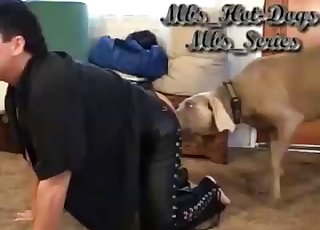 Stunning doggy fucking her wet cunt