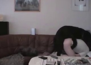 Extremely hot sex with a horny beast