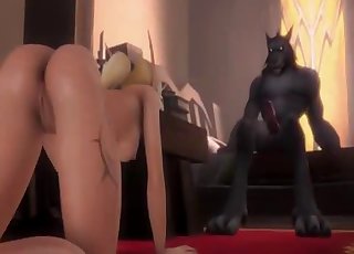3D demon bangs a glamorous sex queen