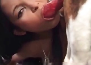 Brunette easily goes pussy to mouth