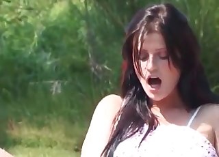 Brunette is extremely into bestiality