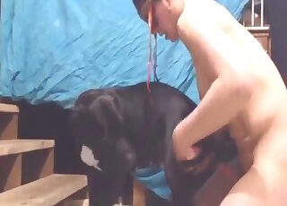 Dude with a nice cock fucks a slutty beast deep