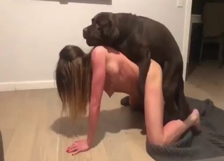 Zealous gal with a wet cunt gets destroyed by dog