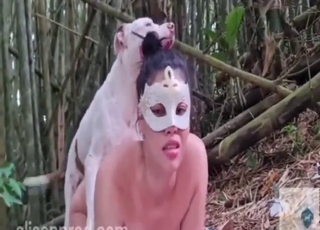 Crazy zoophile porn with a dog-loving hottie