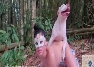 Crazy zoophile porn with a dog-loving hottie
