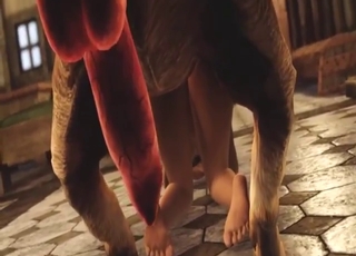 Blonde with a tight hole gets horse-fucked