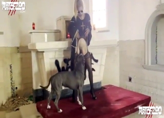 Fantastic fuck scene with a horny dog fucker non