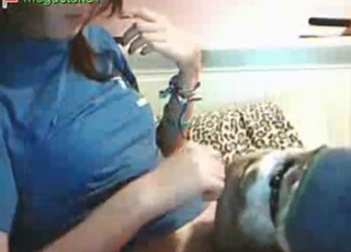 Zoo sex scene showing a barely legal girl, her dog