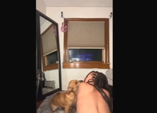 This black girl is way too pretty to fuck animals