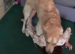Intense animal is having some fun with a stupid whore