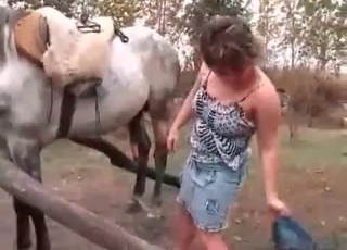 Animal has filthy bestiality with a horny woman