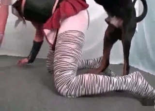 Blonde whore gets on all fours so she can have sex