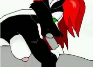 Awesome-looking amateur bestiality cartoon with dogs