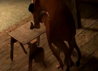 3D horse knows how to rape her tight cunt