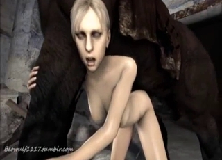 3D bestial sex session with amazing stallion