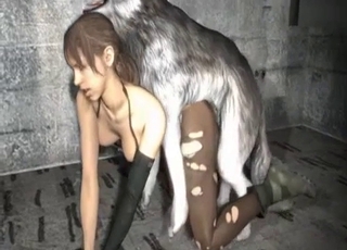 Amazingly hot 3D bestiality sex with a gorgeous wolf