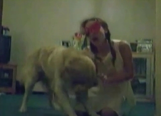 Amateur with a red mask gets properly banged by Tyke