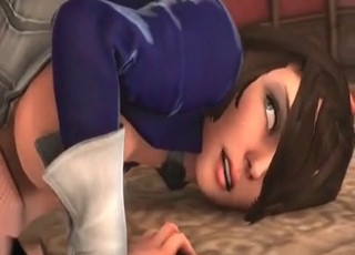 Cartoon girl fucked by a puppy