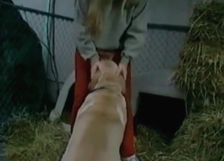 This whore wears red pants and gets banged in doggy style