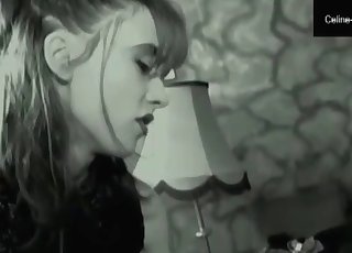 Awesome bestiality sex action in B&W movie