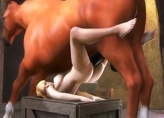 Stallion dick for this amazing 3D animated blonde
