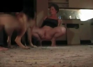 Super-naughty as hell animality porn with a dog