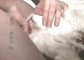 Fat guy screws his animal