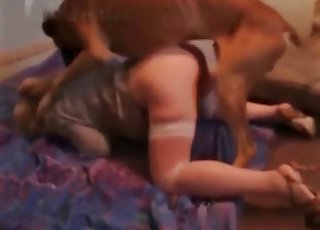 Succulent slut and her nice doggy