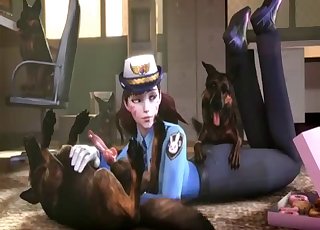 Sexy 3D hottie is enjoying bestiality sex so much