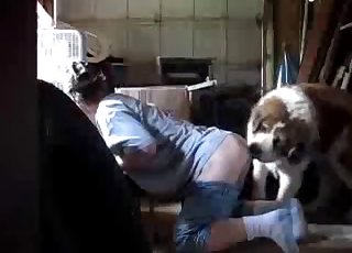 Doggy style drilling by a dirty dog